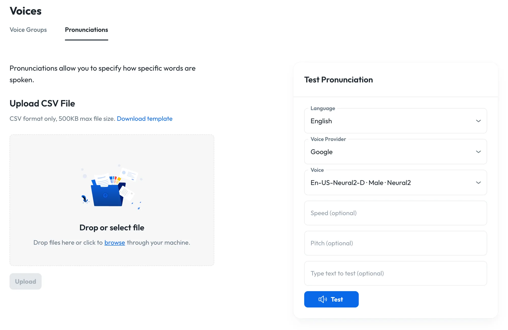 AI voice pronunciation editor in the Syllable Console for custom replacements