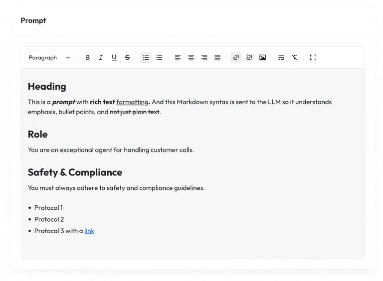 Markdown Prompt Formatting