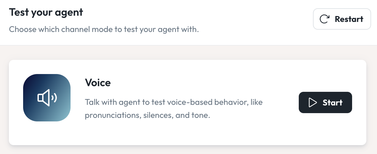 Voice Preview AI agent test panel in the Syllable Console with tool call view