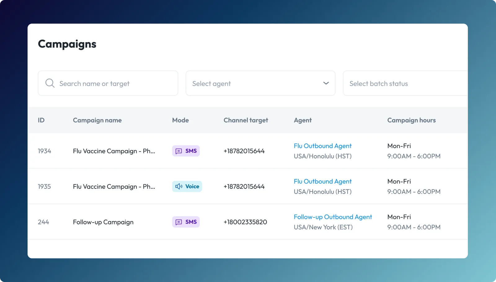Outbound SMS Campaigns