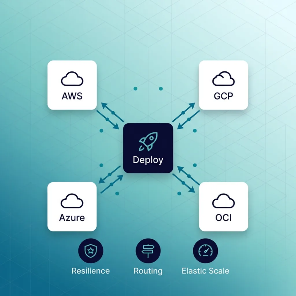 Map showing Syllable AI agent deployments across AWS, GCP, Azure, and OCI