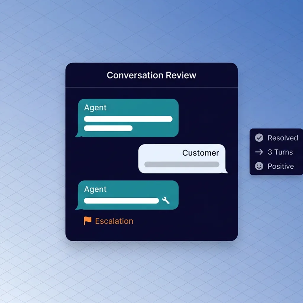 Conversation analytics showing caller intent and resolution patterns