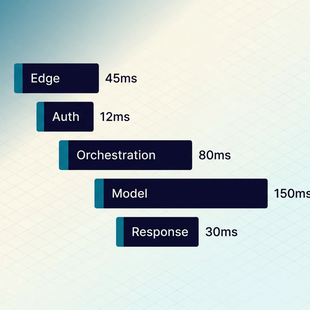 Distributed trace view showing end-to-end AI agent request path