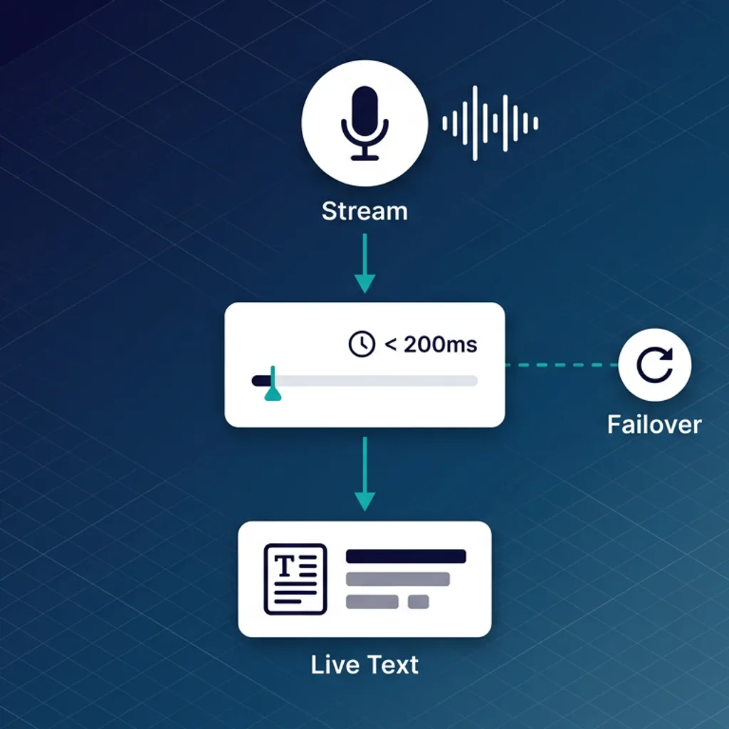 Real-time STT performance metrics comparing provider accuracy and latency