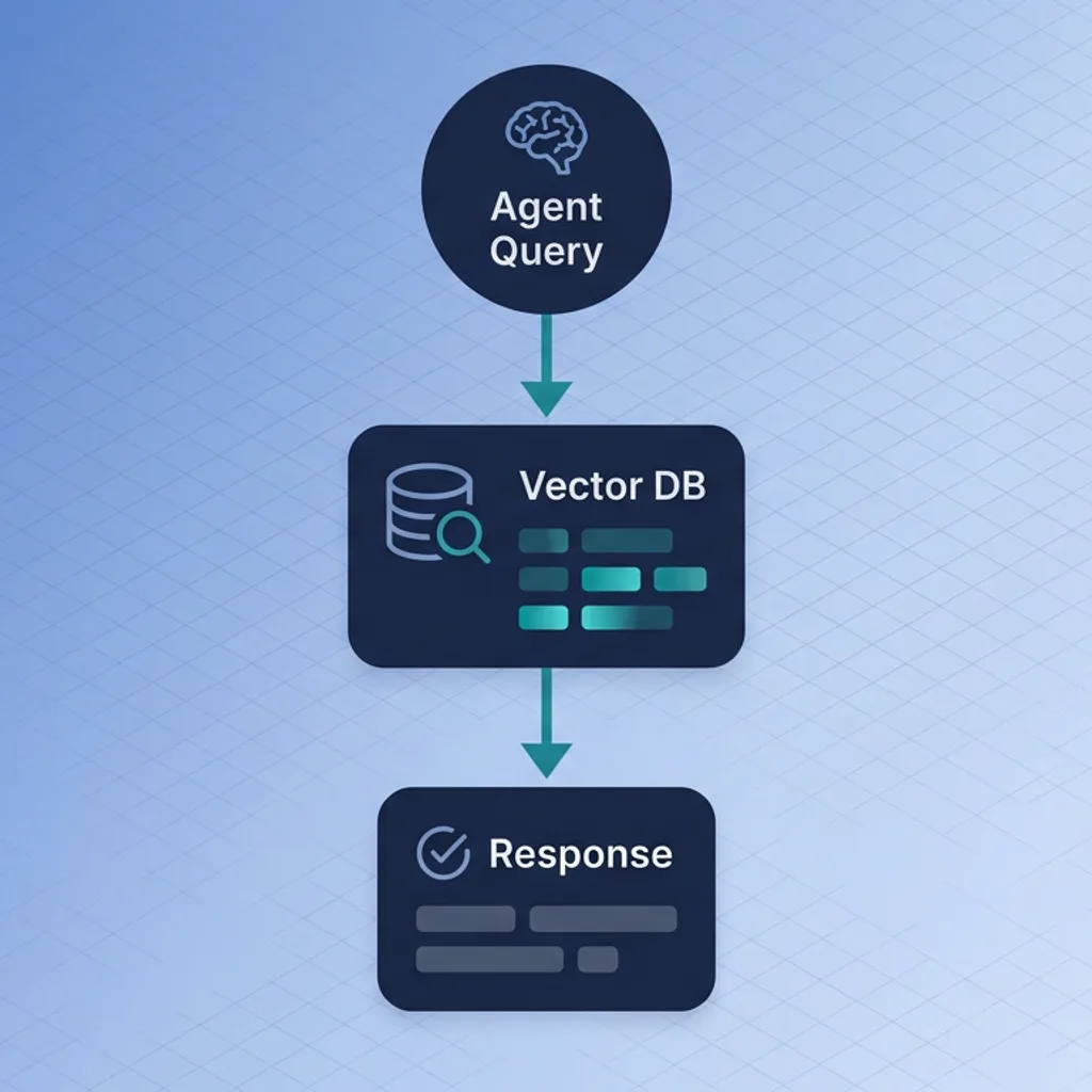 Vector retrieval flow matching agent queries to relevant knowledge chunks