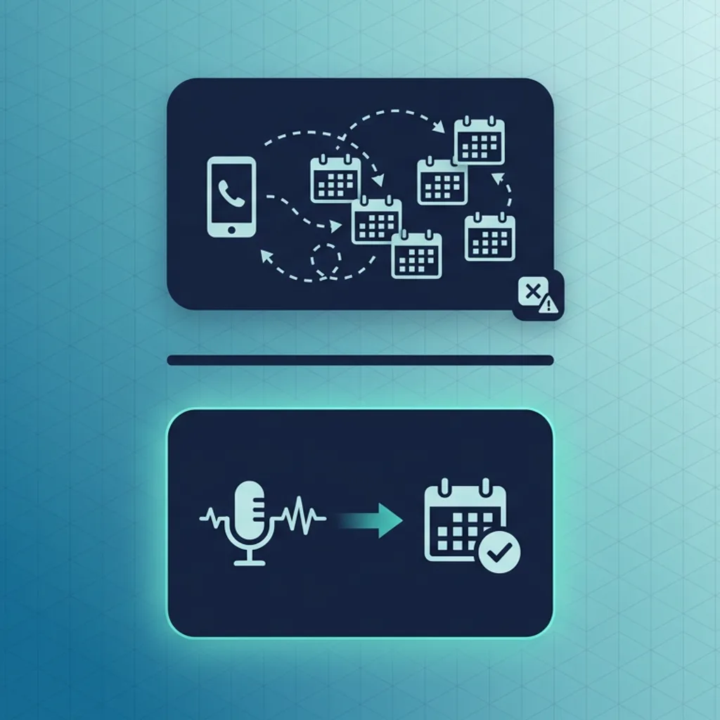 Comparison of manual scheduling versus AI-automated appointment management